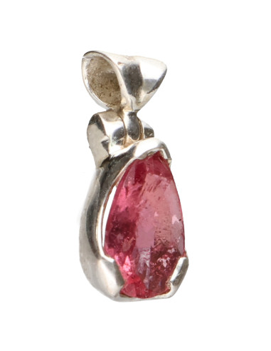 Colgante de Turmalina Rosa em Prata...