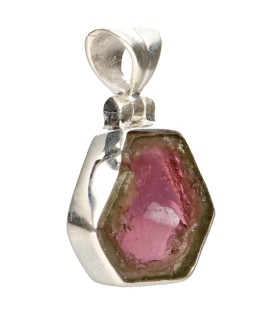 Colgante de Tourmaline Pastèque en Plata de Ley 925 (71Y)