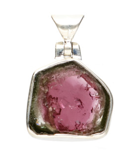 Colgante de Turmalina Sandía in Sterling Silver 925 (77Y)