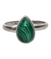 Anello di Malachite in Argento Sterling 925 (27Z)
