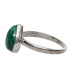 Anillo of Malachite in 925 Sterling Silver (27Z)