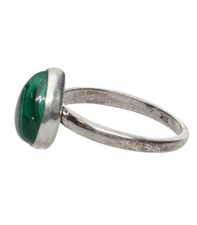 Anillo de Malaquita en Plata de Ley 925 (27Z)