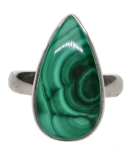 Anillo de Malachite en Plata de Ley 925 (29Z)