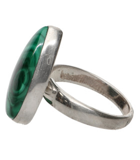 Anillo de Malachite in Sterling Silver 925 (29Z)