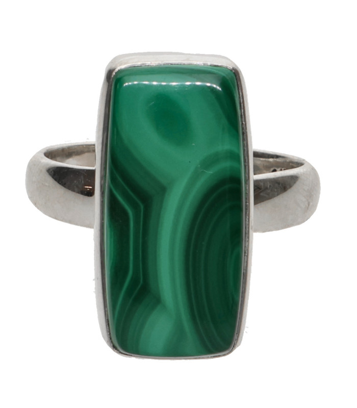 Anello di Malachite in Argento Sterling 925 (30Z)