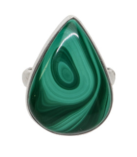 Anillo de Malachite en Plata de Ley 925 (31Z)