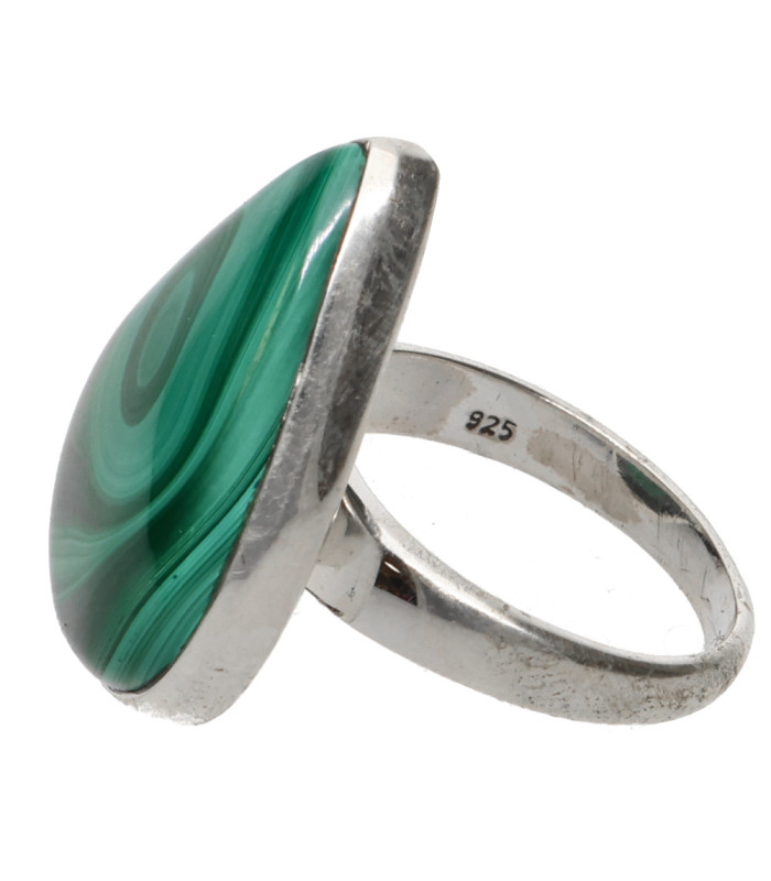 Anillo de Malachite en Plata de Ley 925 (31Z)