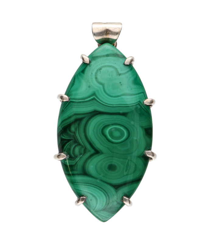 Colgante de Malachite in Sterling Silver 925 (35Z)