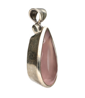 Colgante de Quartzo Rosa em Prata de Lei 925 (47Z)
