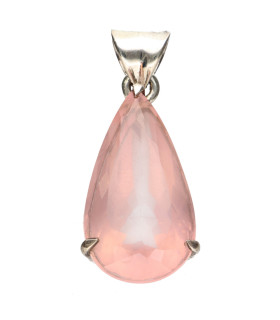 Colgante de Cuarzo Rosa en Sterling Silver 925 (48Z)