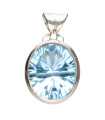 Colgante de Topacio Azul em Prata de Lei 925 (51Z)