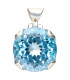 Colgante de Topacio Bleu en Plata de Ley 925 (53Z)