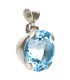 Colgante de Topacio Bleu en Plata de Ley 925 (53Z)