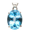Colgante en Topaze Bleue en Argent Sterling 925 (54Z)
