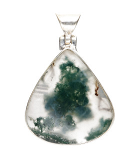 Colgante of Moss Agate in Sterling Silver 925 (55Z)