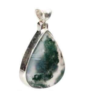 Colgante d'Agate Mousse en Argent Sterling 925 (55Z)