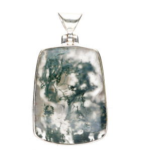 Colgante d’Agate Mousse en Argent Sterling 925 (58Z)