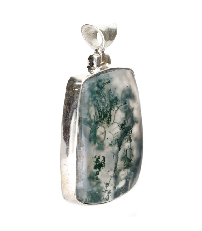 Colgante d’Agate Mousse en Argent Sterling 925 (58Z)