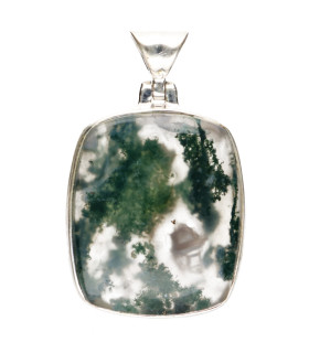 Colgante de Moss Agate en Sterling Silver 925 (61Z)
