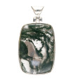 Colgante d’Agate Moussue en Argent Sterling 925 (62Z)
