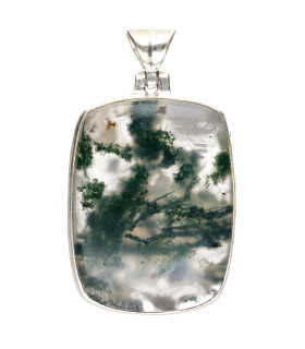 Colgante en Agate Mousse en Argent Sterling 925 (63Z)
