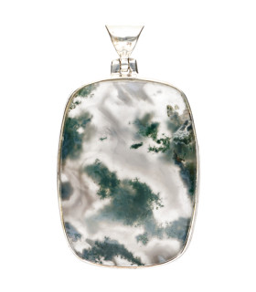 Colgante de Moss Agate in Sterling Silver 925 (64Z)