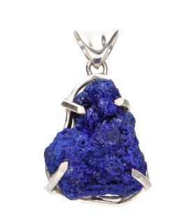 Colgante di Azurite in Argento Sterling 925 (82Z)