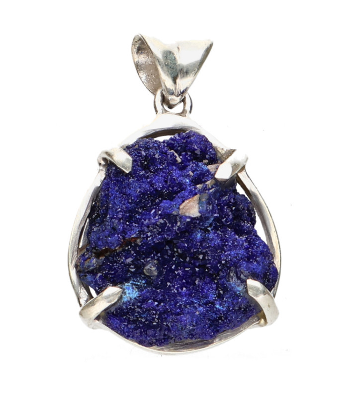 Colgante di Azzurrite in Argento Sterling 925 (83Z)