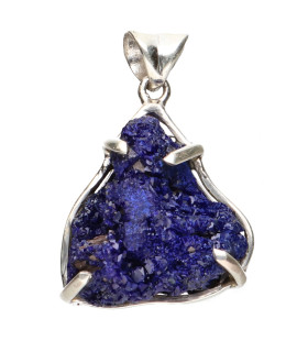 Colgante di Azzurrite in Argento Sterling 925 (86Z)