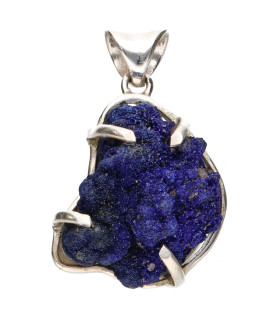 Colgante di Azurite in Argento Sterling 925 (87Z)