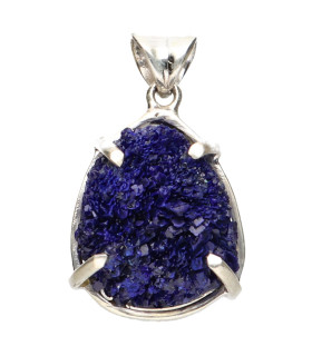 Colgante di Azurite in Argento di Lega 925 (92Z)
