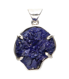 Colgante di Azzurrite in Argento Sterling 925 (98Z)