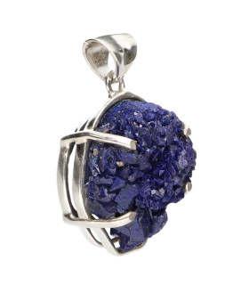 Colgante di Azzurrite in Argento Sterling 925 (98Z)