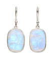 Pendientes of Moonstone in 925 Sterling Silver (A28)
