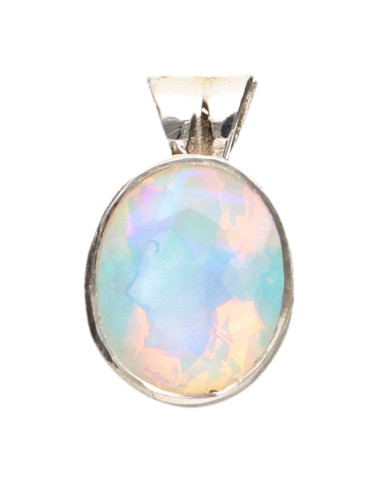 Colgante Oval Faceted Opal in 925...
