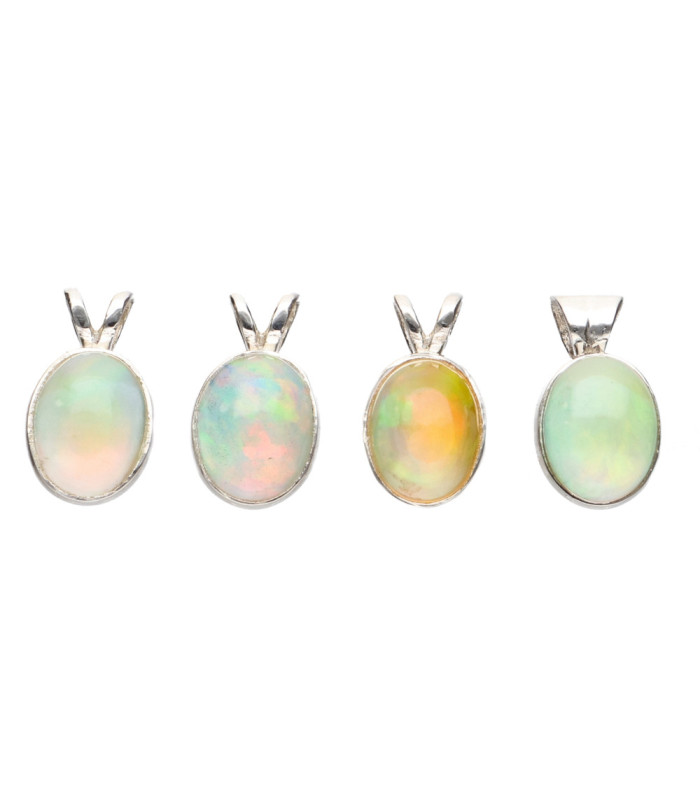 Colgante Ovale Piccolo di Opale in Argento Sterling 925
