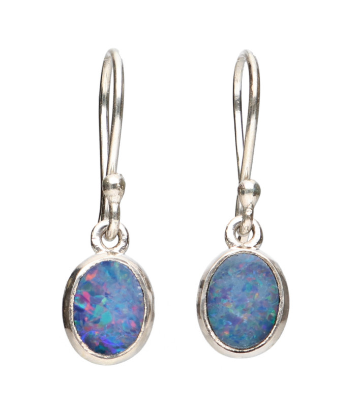Pendenti di Opale Blu in Argento Sterling 925