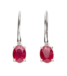 Ruby Earrings in 925 Sterling Silver
