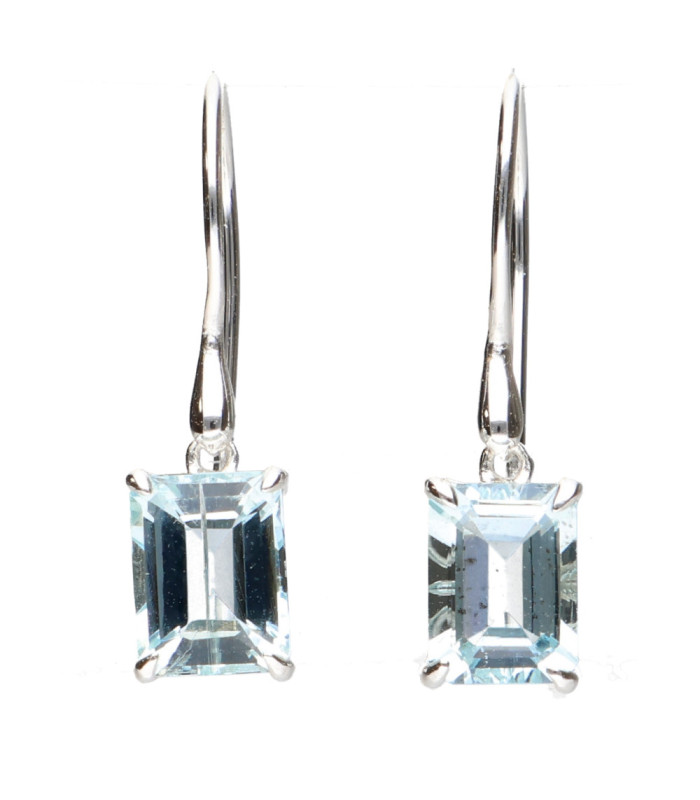 Pendenti di Topazio Blu in Argento Sterling 925