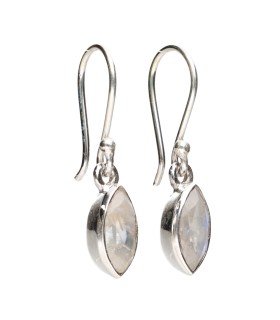 Pendientes of Moonstone in 925 Sterling Silver