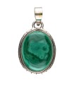 Colgante di Malaquita in Argento Sterling 925 (A49)