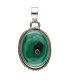 Colgante di Malachite in Argento Sterling 925 (A51)