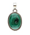 Colgante di Malachite in Argento Sterling 925 (A51)