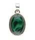 Colgante di Malachite in Argento Sterling 925 (A52)