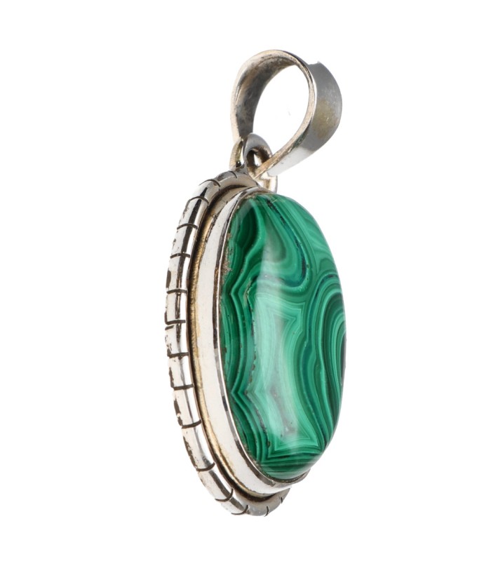 Colgante de Malachite in Sterling Silver 925 (A53)