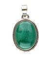 Colgante de Malaquita em Prata de Lei 925 (A54)