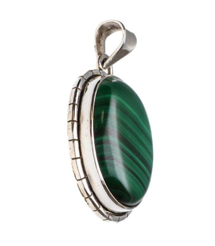 Colgante de Malachite en Argent Sterling 925 (A55)