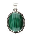 Colgante of Malachite in 925 Sterling Silver (A56)