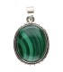 Colgante de Malachite in 925 Sterling Silver (A57)