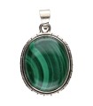 Colgante de Malachite en Argent Sterling 925 (A57)